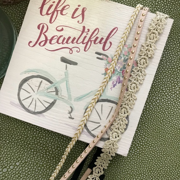 Blush, Cream & Gold Headband Set - Picture 2 of 2